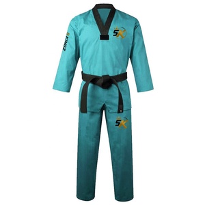 Uniformes de Taekwondo Blancos Personalizados de Fábrica WTF Karate Judo Dobok Poliéster/Algodón Ligeros y Transpirables Unisex Manga Larga - Product Image 1