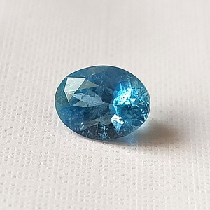 Aigue-marine naturelle bleue Santa Maria, taille ovale, 1,75 carat, pierre précieuse facettée non montée - Product Image 2