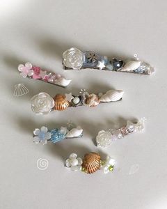 Pince à cheveux artisanale en coquillages, style bohème côtier, barrette en coquillages naturels, accessoire de cheveux d'été pour la plage, fournisseur en gros du Vietnam - Product Image 4