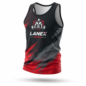 Custom Sublimation Gym Tank Top for Men Bodybuilding <b>Stringer</b> <b>Vest</b> Fitness Workout Sleeveless Sportswear OEM Athletic Apparel - Product Image 2