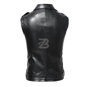 Nouvelle Veste en Cuir PU pour Homme Coupe Slim Style Moto Décontracté Confortable Doux Imperméable Réversible Tendance Urbaine - Product Image 4