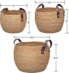 Panier de rangement rond en rotin, tissé à la main, pour la lessive, les jouets, usage domestique, vente en gros, fabrication sur mesure OEM par KingCraftViet - Product Image 6