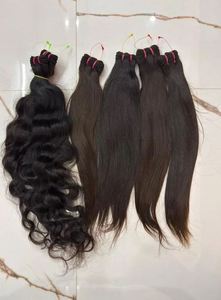 Extensiones de Cabello Indio Virgen de Primera Calidad, Peluca de Cabello Humano de Alta Densidad, Color Negro Natural, Suave, Sedoso y Duradero - Product Image 2