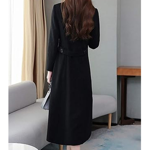 Lady <b>Womens</b> <b>Coat</b> Wholesale Fashion Longline Winter Outerwear Jacket Warm Ladies <b>Coat</b> Elegant Long Sleeve Button Closure Classic - Product Image 5