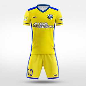 Custom Soccer Sports Uniform Breathable Football Team Jersey and Shorts Set - Product Image 4