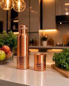 Decorative Vintage Style Copper Water Bottle at Low Price Nice Quality Handmade Eco-Friendly <b>Drinkware</b> European Style Hot Sale - Product Image 3