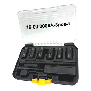 1/4"Dr. 8pcs/set Impact Double-Ended Thin Wall <b>Socket</b> (12 pt) - Product Image 1