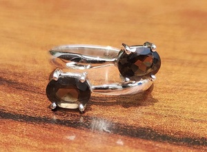 <b>925</b> Sterling <b>Silver</b> Smokey Topaz <b>Ring</b> Natural Topaz Prong Setting <b>Ring</b> Handmade <b>Ring</b> Elegant Gift for Women - Product Image 1