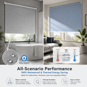 Persiana Enrollable <span class=keywords><strong>de</strong></span> Poliéster <span class=keywords><strong>de</strong></span> Alta Resistencia para Uso Comercial, Motorizada, para Sala <span class=keywords><strong>de</strong></span> Conferencias, Almacén, Tamaño Personalizado, OEM - Product Image 5