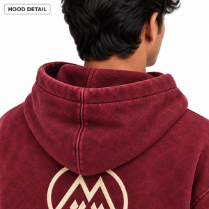 Survêtement Homme 2-en-1 Personnalisé en Gros OEM Streetwear Uni 100% Coton Délavé à l'Acide avec Capuche Sérigraphie DTF 3D Écologique - Product Image 3