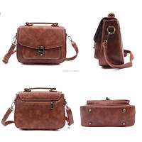 Tas Selempang Kulit Asli Kasual Unisex Bohemian Retro Bergaya Tas Kurir Ringan Portabel Klasik