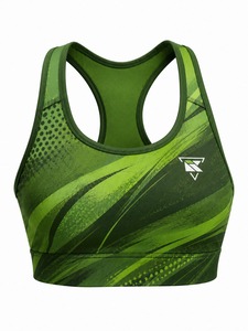 Soutien-gorge de sport pour femme, respirant, écologique, de conception professionnelle, nouveau design, maintien élevé, compression, dentelle, bretelles réglables - Product Image 1