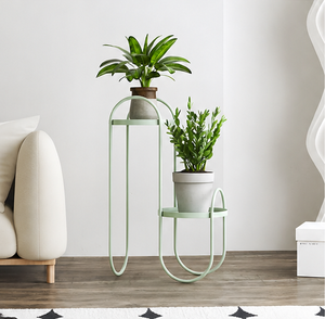 Modern 2 Tier Metal Plant <b>Stand</b> for Indoor Outdoor Vintage Style Powder Coated Flower <b>Pot</b> Rack for Living Room Balcony Decor - Product Image 6