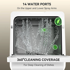 เครื่องล้างจานแบบตั้งโต๊ะ H-e-r-m-i-t-l-u-x รุ่นพกพา ถังขนาด 5 ลิตร 7 โปรแกรม - Product Image 6