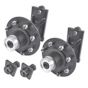 Heavy Duty 8000LB Caster Wheels Shipping Container 8 X 6.5 Lug Bolt on Hub Spindle Kit 8000LB Capacity - Product Image 2