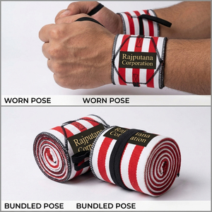 Bandes de poignet en coton renforcé pour haltérophilie, entraînement, fitness, soutien du poignet, entraîneur de gym, tractions, unisexe - Product Image 3