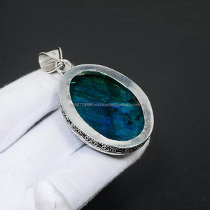 Colgante de Plata de Ley 925, colgante de piedras preciosas de labradorita, colgante hecho a mano, joyería de labradorita, regalo para ella - Product Image 3