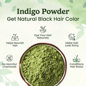 Poudre de feuilles d'indigo 100% pure et naturelle, qualité cosmétique, sans produits chimiques, poudre d'indigo à base de plantes pour les soins capillaires, pour hommes et femmes, d'Inde. - Product Image 5