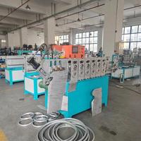 Máquina enrolladora de anillos de bloqueo de acero inoxidable para abrazaderas en V de conductos de ventilación HVAC