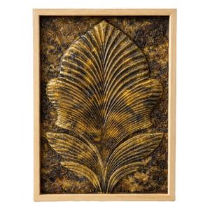Décoration murale en relief de feuilles en bois, très vendue, artisanale, texture naturelle, design unique pour l'intérieur de la maison - Product Image 1