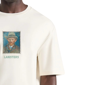 <b>Men</b> O Neck Short Sleeve <b>T</b> <b>Shirt</b> Art Portrait Chest Graphic <b>Floral</b> Artwork Back Print Relaxed Fit Wholesale Custom OEM Cotton Tee - Product Image 5