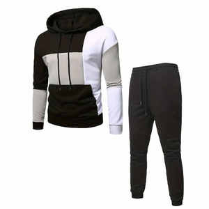 Factory Rate Bulk Quantity Men's Cotton Made Pullover Hoodies Trouser Set Streetwear Breathable 2 1 Design Winter Tracksuits - Product Image 2