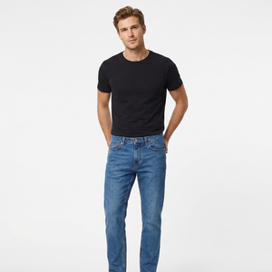 Straight Leg <b>Men's</b> <b>Jeans</b> Midweight Stonewashed Denim Casual Fit Regular Waist Autumn Style - Product Image 3