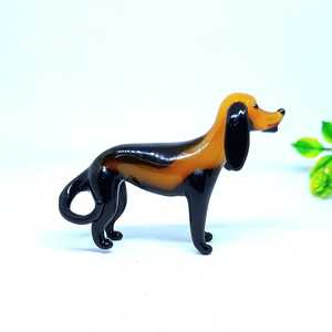งานฝีมือแก้วมูราโน่เป่าด้วยมือรูปสุนัขดัชชุนด์ ของตกแต่งธีมสัตว์ - Product Image 1