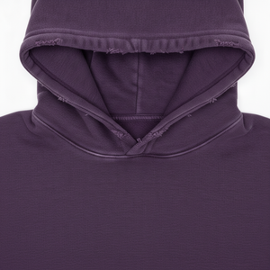 Sudadera con Capucha Morada para Hombre, Corte Regular, Felpa de Algodón, Color Sólido Informal, Diseño con Bolsillos, Ropa de Otoño - Product Image 2