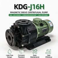 Pompe de transfert chimique électrique triphasée KDG-J16H 1,5 KW ETFE+CF 220/380V, pompe magnétique pour semi-conducteurs, résistante aux produits chimiques