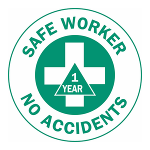 Brady No Accidents 1 Year Durable <b>PVC</b> Hard Hat Labels for Industrial Safety Management - Product Image 2