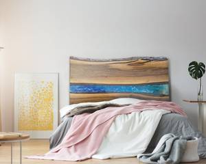Meubles de chambre à coucher modernes et luxueux sur le thème de l'amour, tête de lit en bois et résine époxy faite à la main - Product Image 2
