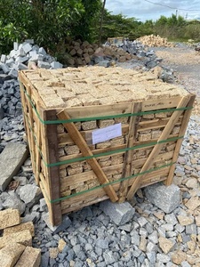 Panel de Pared de Granito Amarillo Natural para Revestimiento de Fachadas Exteriores, Piedra Decorativa Impermeable en Relieve para Paredes de Salas de Estar - Product Image 5