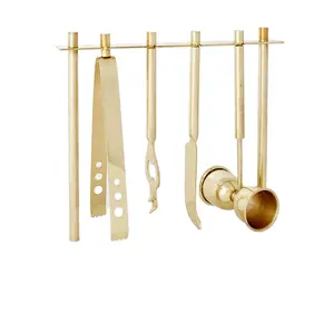 Brass Barware Set Cho Bar Cocktail Sáng Tạo Và Dao, Kẹp, Mở Chai Ấn Độ Bởi WB Inc