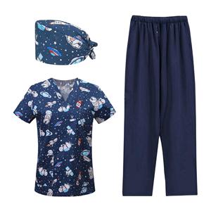 ชุดยูนิฟอร์มพยาบาลแบบสวมใส่สบาย ระบายอากาศได้ดี ลายพิมพ์สวยงาม สำหรับบุคลากรทางการแพทย์ - Product Image 6