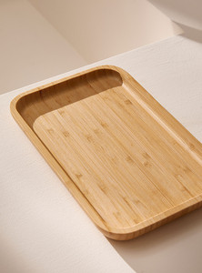 Bandeja de Servir de Bambú, Favorita de los Clientes, Superficie Higiénica, Diseño Liso, Ideal para Servir Alimentos y con Eficiencia - Product Image 6