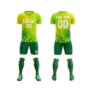 Uniforme de Fútbol Personalizado para Equipo Unisex, Camiseta Deportiva de Entrenamiento Sublimada, de Secado Rápido, Algodón Antibacterial, Absorbe la Humedad - Product Image 3