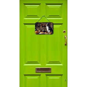 Australian Shepherd Pumpkin Wall Hanging New Multicolor Kitchen <b>Bar</b> Home Decor Aluminum Metal <b>Sign</b> 8HX12W Door Hanging Prints - Product Image 2