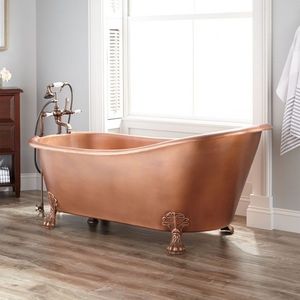Baignoire en cuivre massif de grande taille, faite à la main, de luxe, pour spa, hôtel et salle de bain haut de gamme - Product Image 2