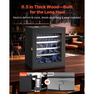 Miniatures Storage <b>Case</b> with 5 Tray 11 Slots Clear Wooden <b>Display</b> Holder <b>for</b> 1:1000 1:1500 Scale <b>Models</b> - Product Image 5