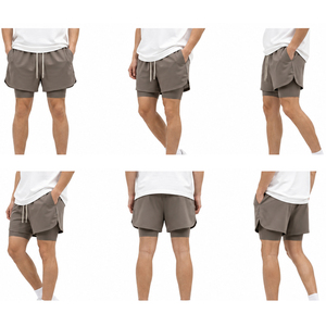 Shorts de bain pour hommes personnalisés, écologiques, imperméables, respirants, coupe-vent, séchage rapide, légers, en Spandex/Polyester, pour sports d'été - Product Image 6