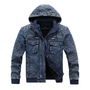 Professionally Manufactured Slim Fit Men's Winter <b>Denim</b> <b>Jacket</b> with Sherpa Lining Casual Outdoor Style Comfort Design - Product Image 2