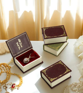 New Design Luxury Green Flannel Velvet <b>Jewelry</b> Storage Box Wedding <b>Jewelry</b> Display Case <b>Packaging</b> Set Box With Custom Logo - Product Image 4