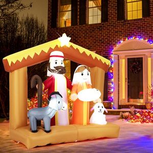 Presepe Gonfiabile Natalizio di 1,8 Metri con Luci LED Integrate per Decorazioni Esterne - Product Image 2