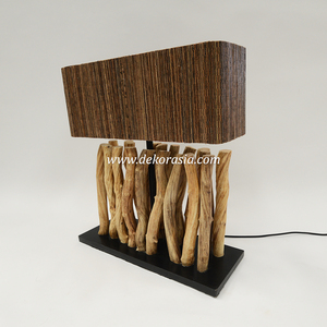 Liana <b>Table</b> <b>Lamp</b> with Natural Woven Stick Lampshade Decorative Lighting for Living Room Bedroom Hotel Interior Decor - Product Image 3