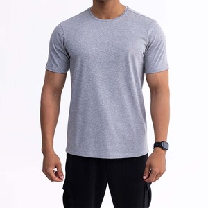 Camiseta de Hombre de Moda, Venta en Línea, Precio al por Mayor, Corte Holgado, Color Gris Sólido, Camiseta de Verano de Algodón Heather - Product Image 5