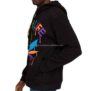 Sudadera con Capucha de Forro Polar Sólido con Estampado 3D en Relieve, Logotipo Personalizado, Ropa Urbana para Otoño, Precio al por Mayor - Product Image 3