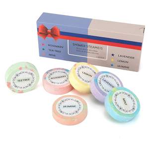 Tablettes de bain moussantes à base de plantes biologiques, disques, huile essentielle naturelle, thérapie spa, fizzies, emballage personnalisable, certifié ISO, en vrac - Product Image 3