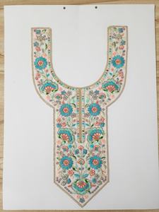 Designer Embroidered <b>Sew</b>-<b>On</b> Sequins Neck Collar <b>Patch</b> for Women's Wear - Product Image 6