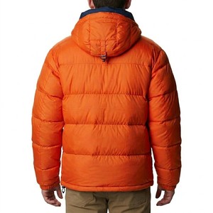 Chaqueta acolchada naranja con capucha para hombre, gruesa, de invierno, con cierre, estilo burbuja, cálida, para exteriores, ropa de calle, moda, prenda exterior - Product Image 6